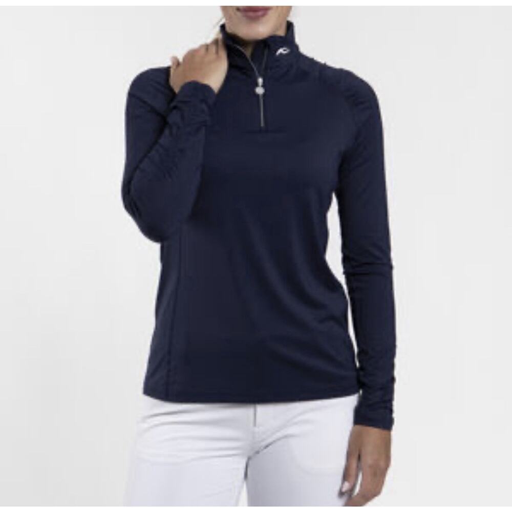 Kjus Women's Nora Cooling Half-Zip Navy Blue 36 Small